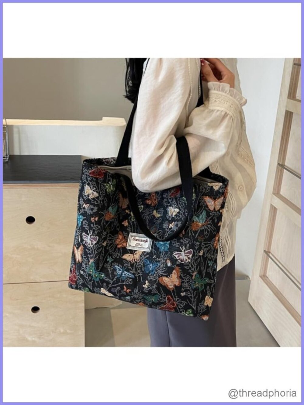 Women's Canvas Tote Bag Large Capacity Casual Shoulder Handbag Commuter
